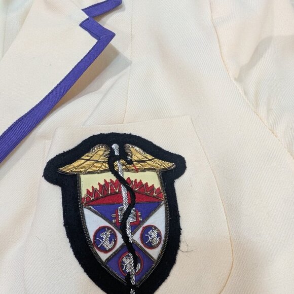 Women's Beige Sorority Three-Button Long Sleeve Uniform Blazer - Picture 5 of 8